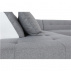 Sedací souprava ve tvaru U, ekokůže bílá / látka světle šedá, levá, LEMIX U