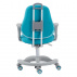 Rostoucí otočná židle, tyrkysová / šedá, s područkami, RAIMOND TYP 1