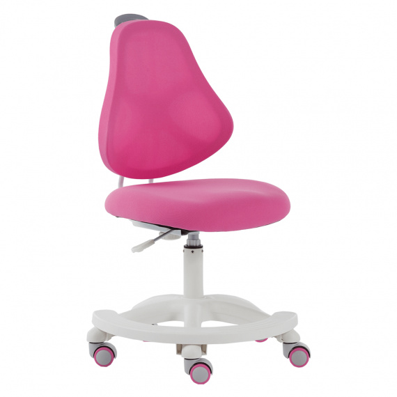Rostoucí otočná židle, růžová / bílá, bez područek, MAHALA TYP 2