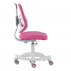 Rostoucí otočná židle, růžová / bílá, bez područek, MAHALA TYP 2