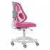 Rostoucí otočná židle, růžová / bílá, bez područek, MAHALA TYP 2
