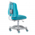 Rostoucí otočná židle, tyrkysová / šedá, RAIMOND TYP 2