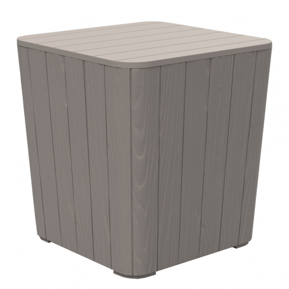 Zahradní úložný box / příruční stolek, šedá, IBLIS