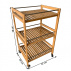 Servírovací vozík, přírodní bambus, NASHY