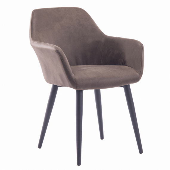 Designové křeslo, hnědá Taupe/černá, LACEY