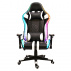 Kancelářské / herní křeslo s RGB podsvícením, černá / bílá / barevný vzor, ZOPA