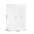 Věšáková skříň s policemi, bílá, ADELI