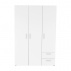 Věšáková skříň s policemi, bílá, ADELI