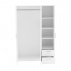 Věšáková skříň s policemi, bílá, ADELI