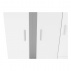 Věšáková skříň s policemi, bílá, ADELI