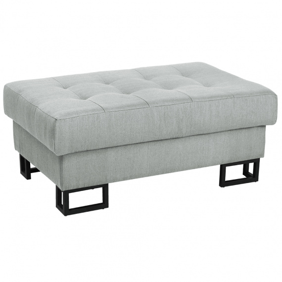 Taburet, světle šedá/černá, RAFAELA TYP 2