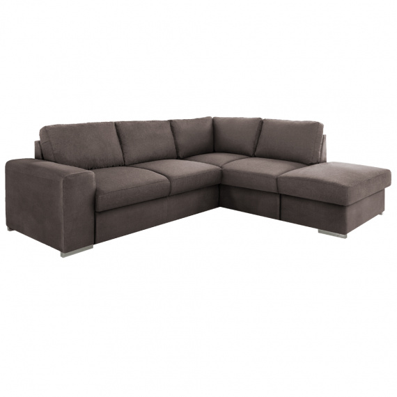 Sedací souprava, šedohnědá, pravá, WILIAM