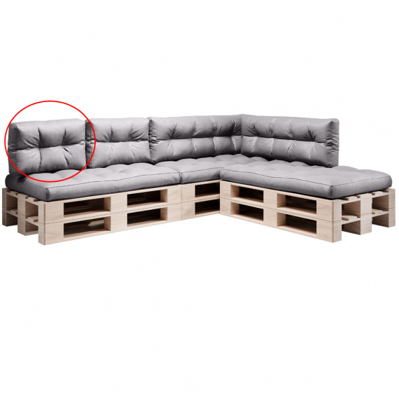 Polštář na paletové sezení, šedá, ANIKA TYP 3