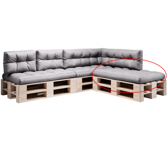 Polštář na paletové sezení, šedá, ANIKA TYP 1