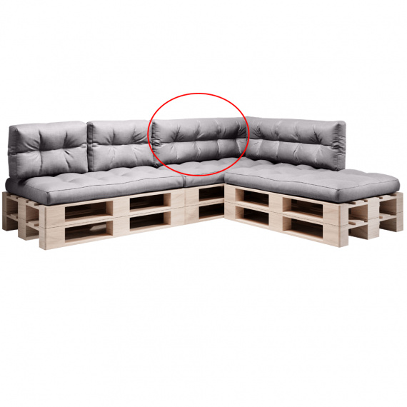 Polštář na paletové sezení, šedá, ANIKA TYP 2