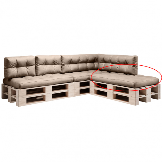 Polštář na paletové sezení, hnědá, ANIKA TYP 1