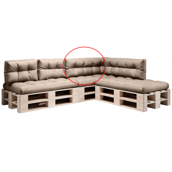 Polštář na paletové sezení, hnědá, ANIKA TYP 2