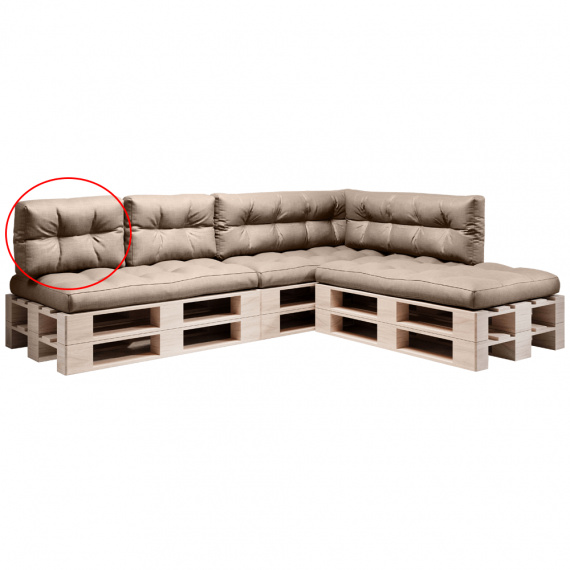 Polštář na paletové sezení, hnědá, ANIKA TYP 3