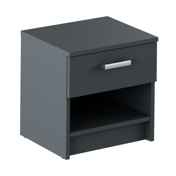 Noční stolek, šedá grafit, ALEXIA NEW