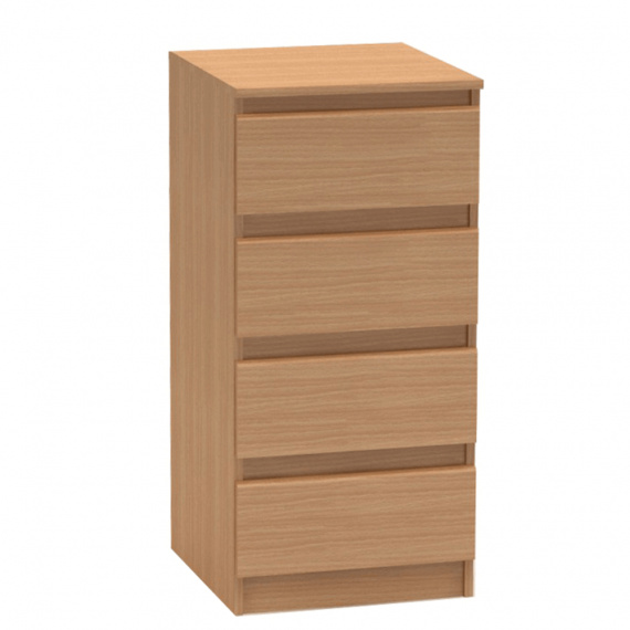 4 šuplíková komoda, buk, HANY NEW 009