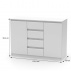 2 dveřová komoda se 4 šuplíky, bílá, HANY NEW 010