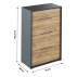 Komoda s šuplíky, grafit / dub artisan, RIOMA NEW TYP 22