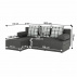 Rohová sedací souprava, šedý melír / vzor, levá, MEXX NEW