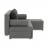 Rohová sedací souprava, šedá / černá, pravá, MEXX NEW