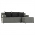 Rohová sedací souprava, šedá / černá, pravá, MEXX NEW