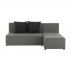 Rohová sedací souprava, šedá / černá, pravá, MEXX NEW