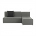 Rohová sedací souprava, šedá / černá, pravá, MEXX NEW