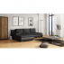 Rohová sedací souprava, černá / černý melír, TRAMP NEW