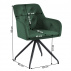 Otočná židle, zelená Velvet látka/černá, VELEZA