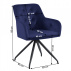 Otočná židle, modrá Velvet látka/černá, VELEZA