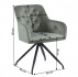 Otočná židle, šedá Velvet látka/černá, VELEZA