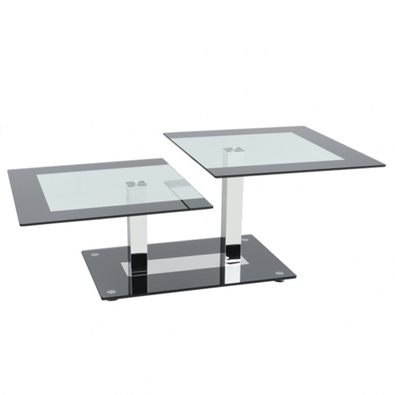 Konferenční stolek, černá / sklo, GABRIEL