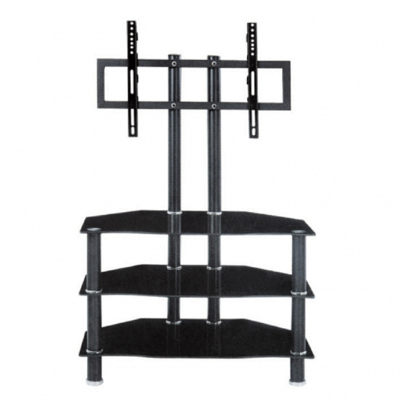 Moderní TV stolek, černá, ROSS