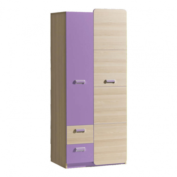 Věšáková skříň, jasan/fialová, EGO L1