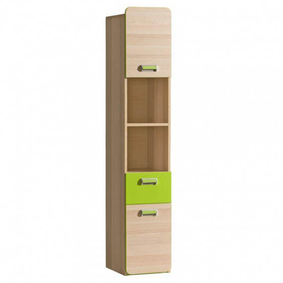 Vitrína, jasan / zelená, EGO L3