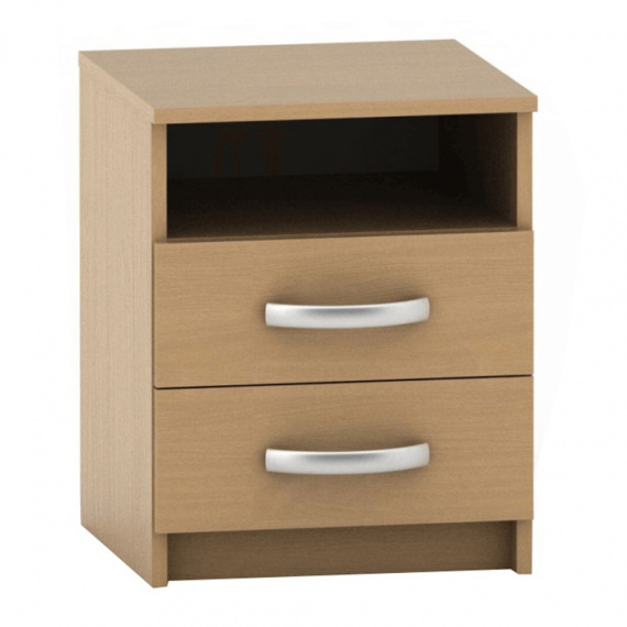 Noční stolek s 2 šuplíky, buk, BETTY 2