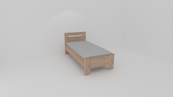 Dvoulůžko MONTY I : 90 x 200 cm ( čela tl.25mm , bočnice 18mm ) - jen osobní odběr