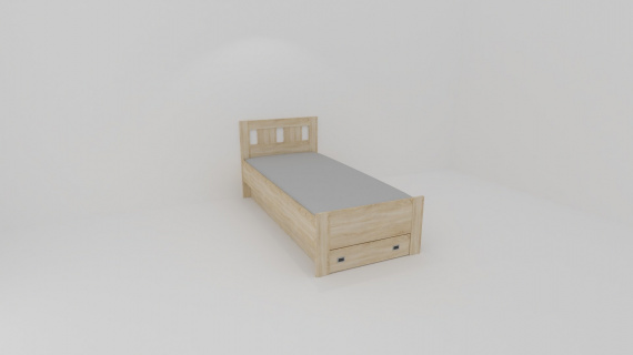 Dvoulůžko s úl. prostorem BENO I : 80 x 200 cm ( čela tl.25mm , bočnice 18mm ) - jen osobní odběr