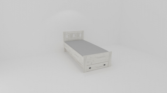 Dvoulůžko s úl. prostorem BENO II : 80 x 200 cm ( čela tl.25mm , bočnice 25mm ) - jen osobní odběr