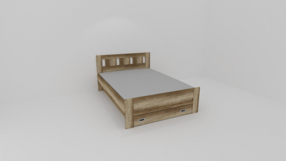 Dvoulůžko s úl. prostorem BENO II : 140 x 200 cm ( čela tl.25mm , bočnice 25mm ) - jen osobní odběr