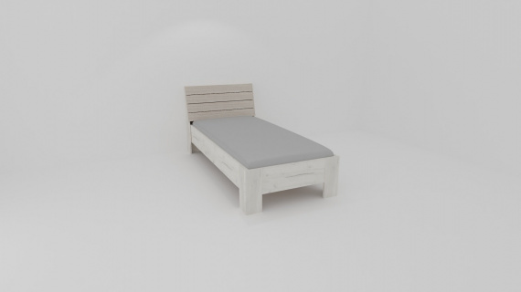 Dvoulůžko SENTA I : 80 x 200 cm ( čela tl.25mm , bočnice 18mm ) - jen osobní odběr