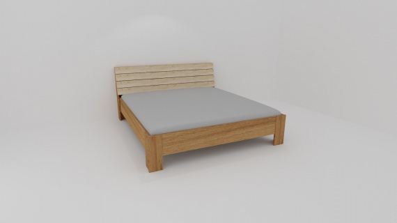 Dvoulůžko SENTA I : 160 x 200 cm ( čela tl.25mm , bočnice 18mm ) - jen osobní odběr