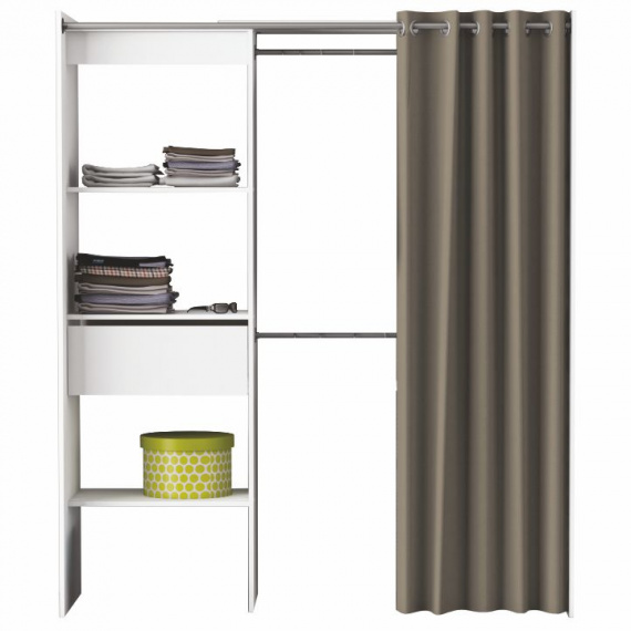 Šatní organizér, bílá, MIKADO