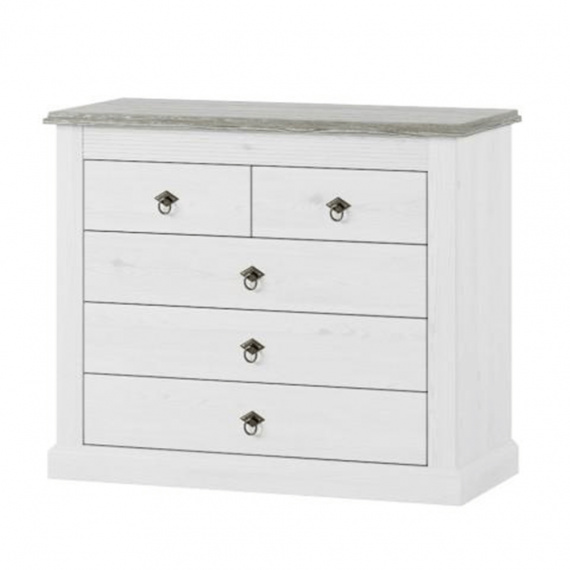 Šuplíková komoda, bílá, LIONA LM 45