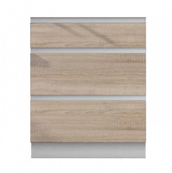 Dolní skříňka D 60, dub sonoma/bílá, LINE