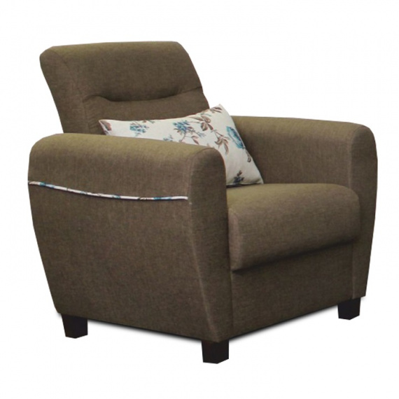 Křeslo, tmavě béžová, MILO